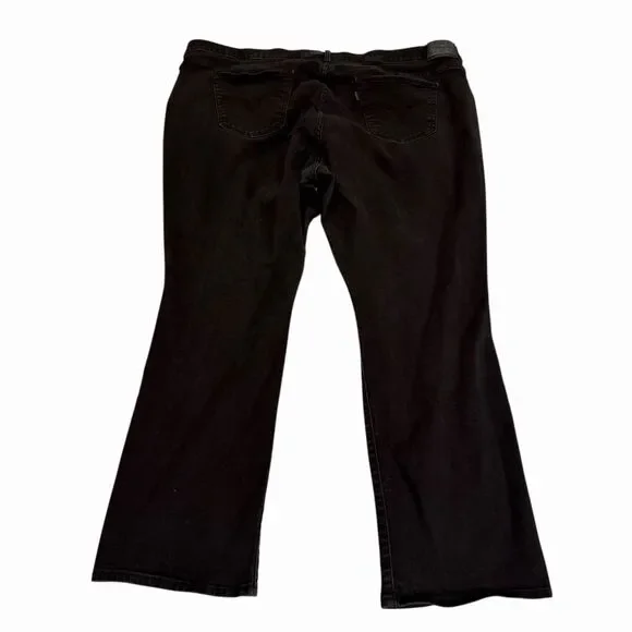 Levi’s Jeans Women’s Classic Straight Fit Size 24W Denim Stretch Dark Wash - Picture 2 of 13